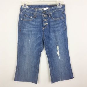 CARMAR | Blue Mid Rise Cutoff Jeans - H5